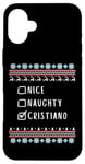 Coque pour iPhone 16 Plus Gentil Coquin Noël Cristiano Pull Moche