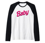 Pink Baby Design For Cute BDSM DDLG ABDL Diaper Lover Raglan Baseball Tee