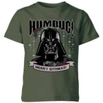 Star Wars Darth Vader Humbug Kids' Christmas T-Shirt - Forest Green - 9-10 ans