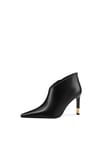 QUEEN HELENA Bottines à bout pointu bottines avec talon aiguille femme K3501, Noir en polyuréthane., 36 EU