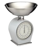 Living Nostalgia Kitchencraft Balance de Cuisine Mécanique, 4 Kg - Gris Français