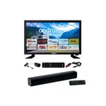 Pack ANTARION TV LED 22" 55cm Smart TV Camping 12V + Barre de Son Compacte