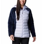 Columbia Women's Powder Lite 2 Sherpa Hybrid Jacket, Collegiate Navy/Snowdrift, L