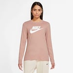 Nike W NSW T Shirt Essntl Ls Icon FTR Rose Whisper/White XL