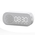 Wireless Bluetooth Speaker Clock Radio Dual Alarm Support TF Card Soundbar5596