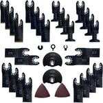 50 PCS lame outil multifonction Accessoires Kit,lame de scie oscillante pour métal bois plastique outil multitool accessoires pour Dremel Dewalt Parkside Bosch Makita Milwaukee Einhel.[W624]