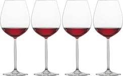 Schott Zwiesel Muse Lot de 4 verres à vin rouge en cristal classique pour vin rouge ou eau, passent au lave-vaisselle, fabriqués en Allemagne (n° d'article 123667)