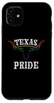 Coque pour iPhone 11 Drapeau arc-en-ciel pour le mois de la Gay Pride du Texas