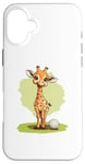 Coque pour iPhone 16 Plus Jolie balle de golf girafe pour un moment ludique