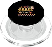 Cute Teacher Back To School First Day of 6th Grade Crew PopSockets PopGrip for MagSafe