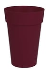 EDA - Pot de Fleur Vase Haut Toscane Ø 46 cm - Volume 67 L - Ø 46 x H.65 cm - Rouge Bourgogne