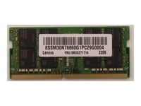 Lenovo - Ddr4 - Modul - 32 Gb - So Dimm 260-Pin - 3200 Mhz / Pc4-25600 - Fru - För Thinkcentre M70q Gen4  Thinkpad E14 Gen 5  E16 Gen 1  L14 Gen 4  L15 Gen 4  T16 Gen 2