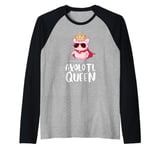 Best Axolotl Art For Girl Women Axolotl Queen Axolotl Lover Raglan Baseball Tee