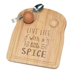 Live Life With A Little Spice Chilli Breakfast Dippy Egg Cup Board Spicy Funny