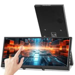 12,3 Pouces Portable écran Tactile Moniteur secondaire, Mini HDMI, USBC, 1920 * 720 IPS Stretched Bar LCD Portable Travel Touch Screen for Laptop Computer Aida64 GPU CPU RAM Monitoring