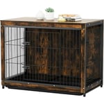 Bingo Paw - Cage pour Chien Intérieur en Bois Cage Chien Meuble Intérieur Caisse Grande Taille - 98 x 74 x 59 cm