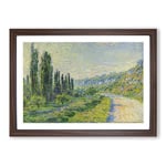 Big Box Art Claude Monet Lane in The Country Framed Wall Art Picture Print Ready to Hang, Walnut A2 (62 x 45 cm)