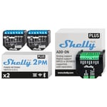 Shelly Plus 2PM | Interrupteur de relais connecté - 16A | 2 Canaux | Wi-Fi & Bluetooth & Plus Add-On | Module automatisation capteurs Wi-Fi & Bluetooth pour dispositifs Shelly Plus