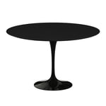 Knoll - Saarinen Round Table - Matbord, Ø 120 cm, Svart underrede, skiva i Svart laminat - Ruokapöytä - Eero Saarinen - Musta - Laminaatti/Metalli