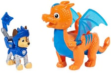 PAW Patrol, Rescue Knights Chase and Dragon Draco Action Figures Set, Kids’ Toys for Ages 3 and up