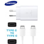 samsung 25w usb c pd fast charging wall charger with cable white