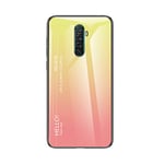 SHIEID Coque pour Oppo Realme X2 Pro,Boîtier en Verre trempé Transparent dégradé Case pour Oppo Realme X2 Pro (Jaune dégradé)