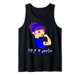 Irritable Bowel Syndrome IBS Awareness Ribbon Strong Women Tank Top