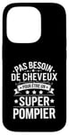 Coque pour iPhone 14 Pro Super Pompier Humour Cadeau Pompier Homme Chauve Pompier