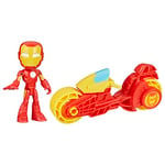 Marvel Spidey et Ses Amis Extraordinaires, Coffret de Figurine et Moto Iron Man