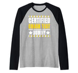 Certified Crash Test Dummy Humor Raglan Baseball Tee