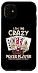 Coque pour iPhone 11 Joueur de poker fou Texas Holdem Poker Hands Player Poker