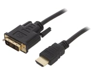 Cable DVI-D male HDMI male 1.8m noir