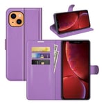 Iphone 13 Mini      Pu Wallet Case    [Purple]