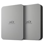 LaCie Mobile Drive External Hard Drive 4 TB USB-C 3.2 PC & Mac Silver