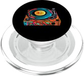 Tourne-disque vintage coloré - Retro Pop Art Vibes PopSockets PopGrip pour MagSafe