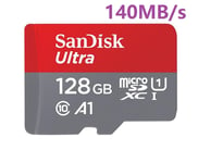 Carte MicroSD SDXC SANDISK ULTRA 128 Go carte mémoire micro SDXC 140MB/S Classe 10, U1, A1 Adaptateur SD inclus