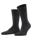 FALKE Men's Airport Plus M SO Wool Cotton Plain 1 Pair Socks, Grey (Anthracite Melange 3080), 5.5-6.5