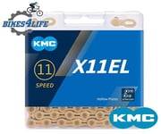 Genuine KMC X11EL Gold Bike Chain 118 Links Boxed