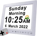 Dementia Clock 2.0 With 15 Custom Reminders And Sun/Moon Icons,7 Inch