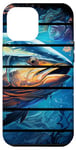 Coque pour iPhone 13 Pro Max Poisson de thon rouge rétro pour la pêche en haute mer