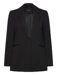 Vmsara Ls Loose Long Single Blazer Boo Black Vero Moda