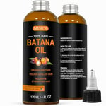 MISICH Raw Batana Oil for Hair Growth, 100% Natural Organic Botana Oil for Men & Women, Dr Sebi Approved, Sourced from Honduras, Pure, Unrefined, Enhances Thickness, Prevent Hair Loss 4.23 Oz