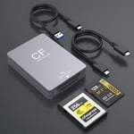 Lecteur de carte double fente type B et SD, lecteur de carte CF Express B 10 Gbit/s avec vitesse de transfert USB 3.1 Gen 2, lecteur de carte de type B avec câble USB C vers USB