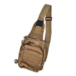 Herr Ryggsäck Molle Tactical Sling Chest Bag Assault Pack Messen Khaki Khaki