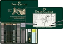 Faber-Castell Set de Crayon Pitt Graphite, Boîte Métal de 26 Multicolor