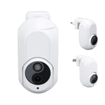 Plug In Security Camera 1080p HD Full Color Night Motion Detection Kit