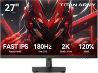 Ecran Pc Gamer 27 Pouces,Fast Ips 180Hz,2K Qhd 2560 X 1440P 1Ms Gtg Ecran Gaming,G-Sync & Freesync,Game Plus,Hdr10,120% Srgb,Vesa 100 * 100Mm,Hdmi(144Hz),Dp(180Hz),P27Gr