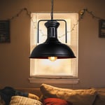 Axhup - Rétro Vintage Lustre Suspension Industrielle E27 33cm Plafonnier Abat-jour en Métal Luminaire Rouille 2PCS