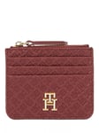 Tommy Hilfiger Monogram Card Holder, Raspberry Truffle