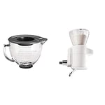 KitchenAid 5KSM5GB Stand Mixer Optional Accessory, Refreshed Glass, Trasparent with 5KSMSFTA Sifter and Scale Attachment for Stand Mixer